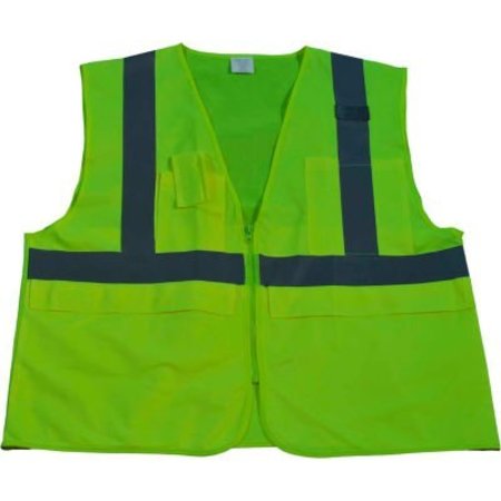 PETRA ROC INC Petra Roc Multi Pocket Surveyor's Safety Vest, ANSI Class 2, Polyester Solid, Lime, L/XL LV2-SUV-L/XL